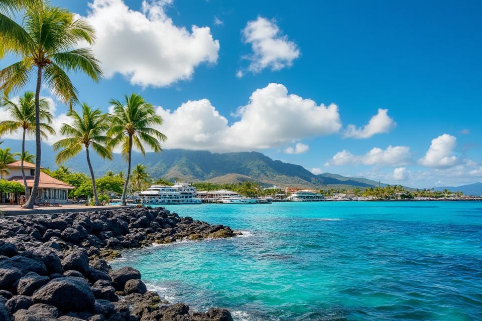 Vue panoramique de Kailua-Kona à Big Island