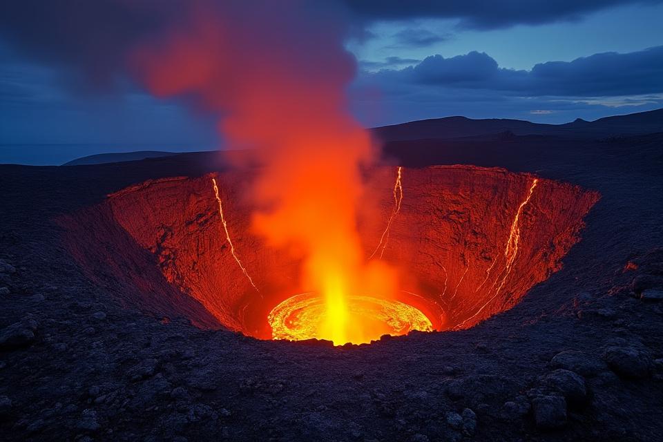 Vue panoramique de Parc National des Volcans à Big Island