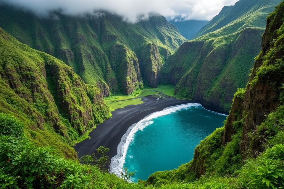 Vue panoramique de Waipio Valley à Big Island